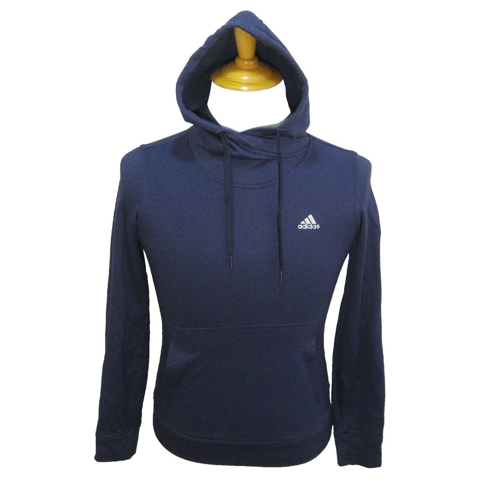 ADIDAS Men's (Size Small) Blue Athletic Hoodie Hooded Sweatshirt ClimaWarm Top